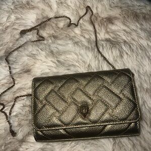 Kurt Geiger Bronze Elegant Metallic Chain Shoulder Bag
